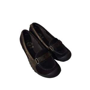Merrell Plaza Glide Womens Brown Suede Slip On Loafers Size 6